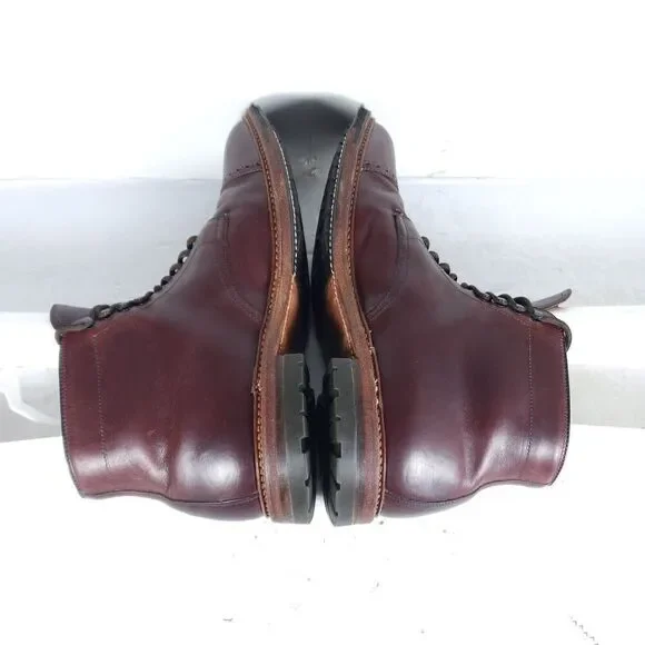 Alden Men's US 11,5B/D Brown Chromexel Leather LaceUp Cap Toe Ankle Jumper Boots - Picture 12 of 16